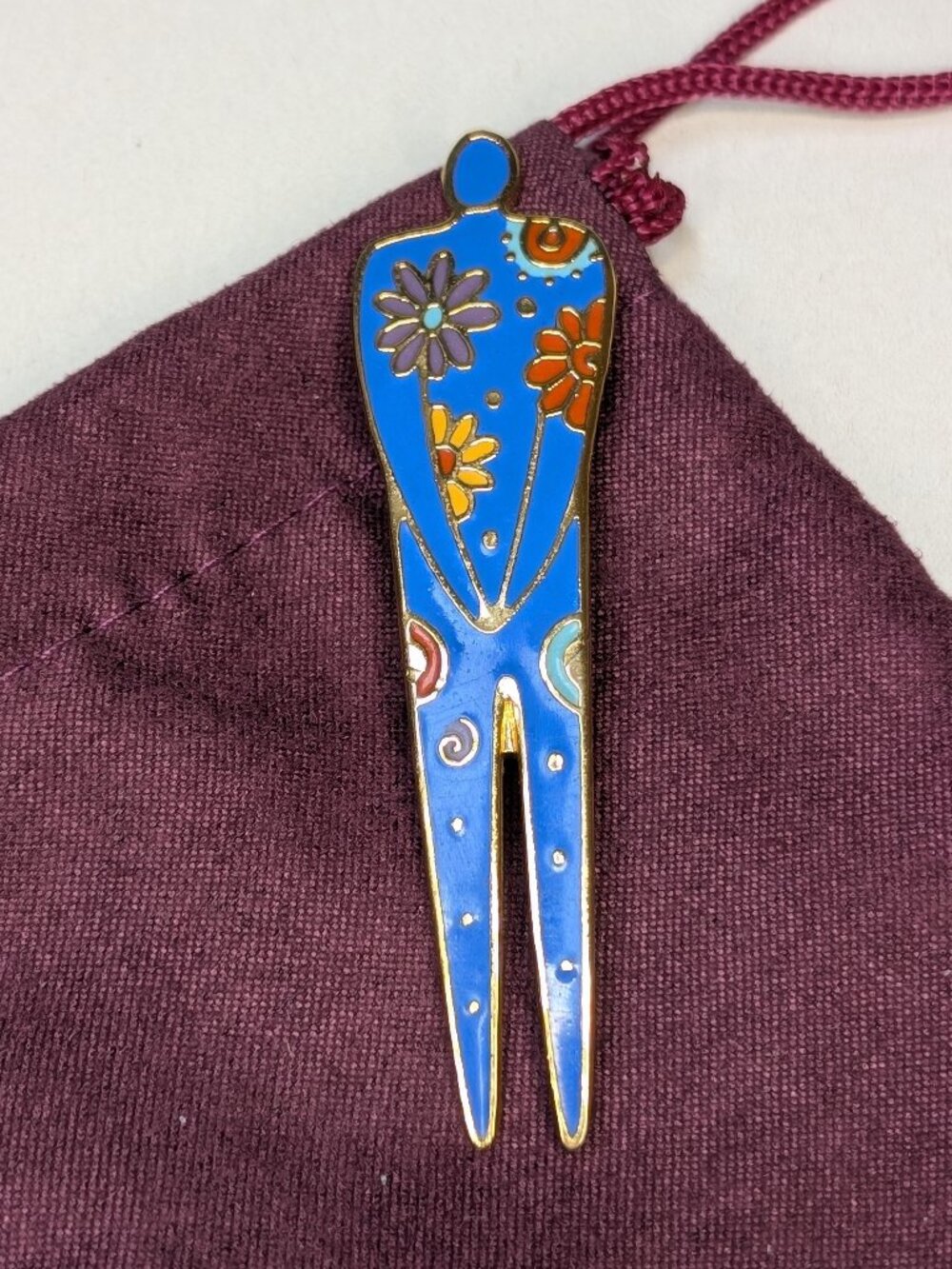 1993 Flowering Woman Laura Burch Pin Brooch - Bright and Colorful, Vintage